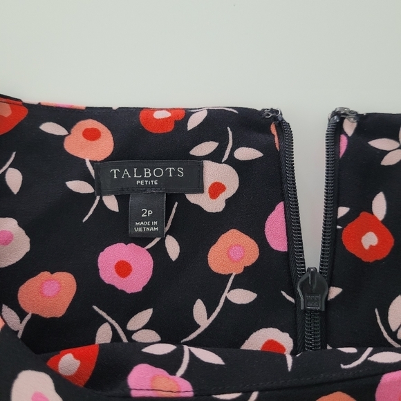 Talbots floral fit and flair dress - Picture 2 of 13